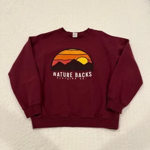 Nature backs crewneck sweatshirt